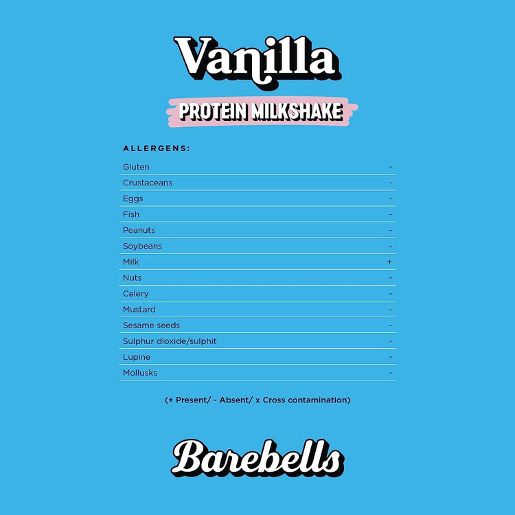Barebells Protein Shakes 8x330ml Lactose Free 24g of Protein - Vanilla Flavour
