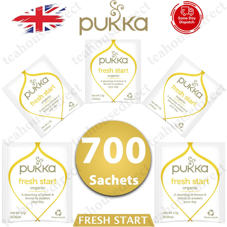 Pukka Herbal Organic Teas Tea Sachets - Fresh Start (20 to 1000 Sachets)