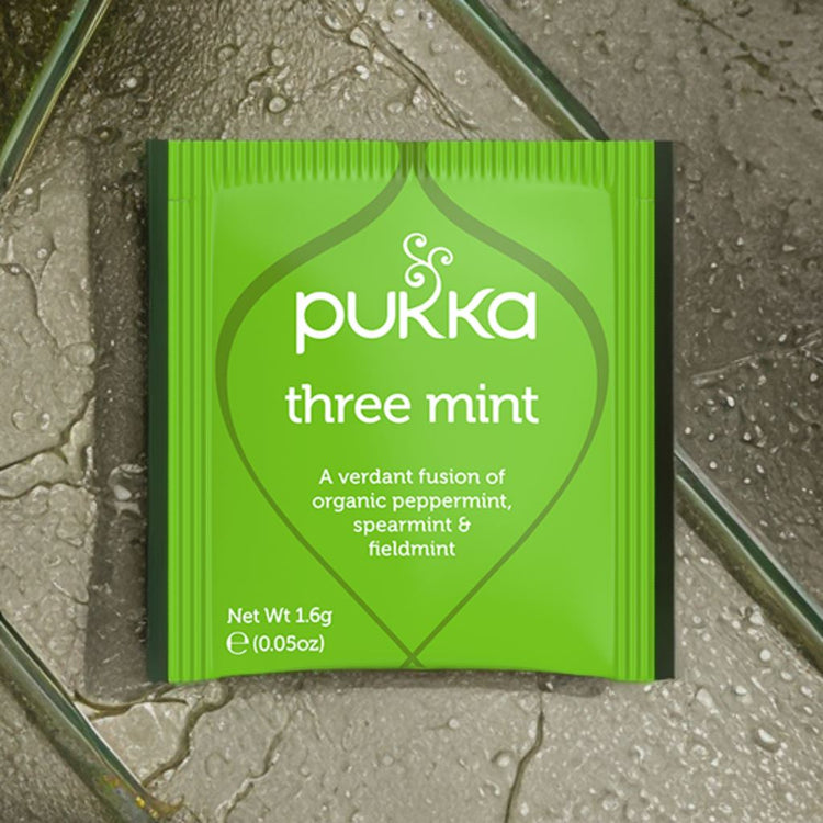 Pukka Herbal Organic Teas Tea Sachets Caffeine Free - Three Mint (1000 Sachets)