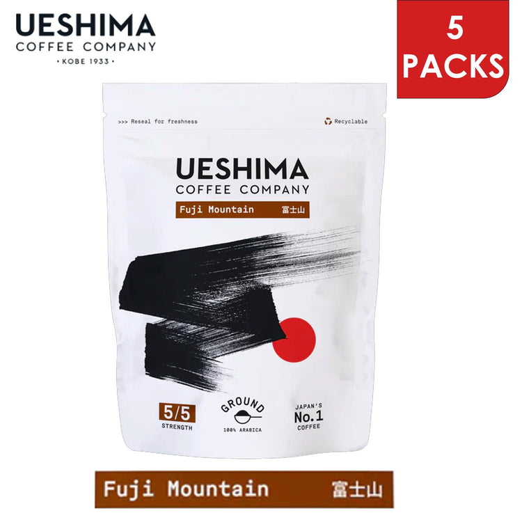 Ueshima Fuji Mountain Ground Coffee Our Dark Roasted Blend Coffee 250g Pack of 5