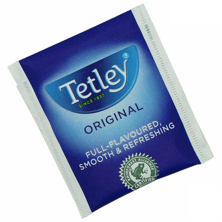 Tetley Tea Bags Sachets - Individual Enveloped Tagged Tea Bags - 100% Black Tea