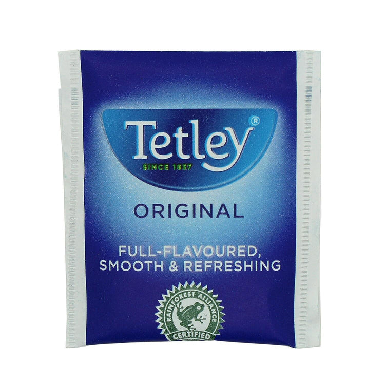 Tetley Tea Bags Sachets - Individual Enveloped Tagged Tea Bags - 100% Black Tea