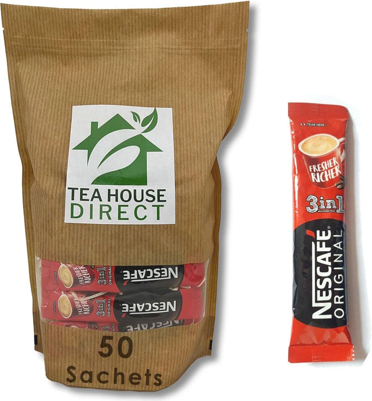 Nescafe 3 in 1 Instant Coffee Powder Refreshing Morning Breakfast 50-400 Sachets