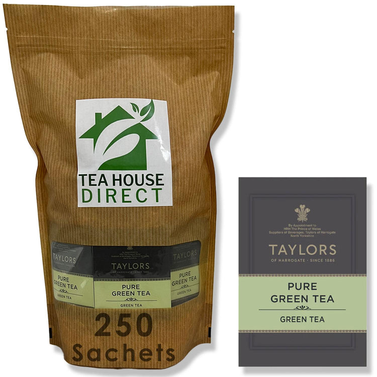 Taylors of Harrogate Pure and Unadulterated Green Tea Premium Unblended and Refreshing Convenient and Pure Flavor - 250 Sachets