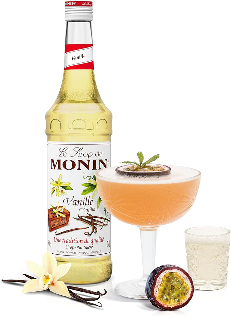 MONIN Premium Vanilla Syrup 1L Natural Flavours and Colourings 4 Packs