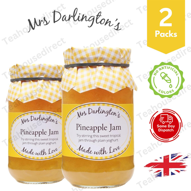 Darlingtons Pineapple Jam 340g, Tropical Elegance in a Jar - 2 Packs