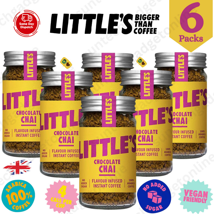 Littles Chocolate Chai 50g, A Fusion of Richness,Spice & Chai Goodness - 6 Packs