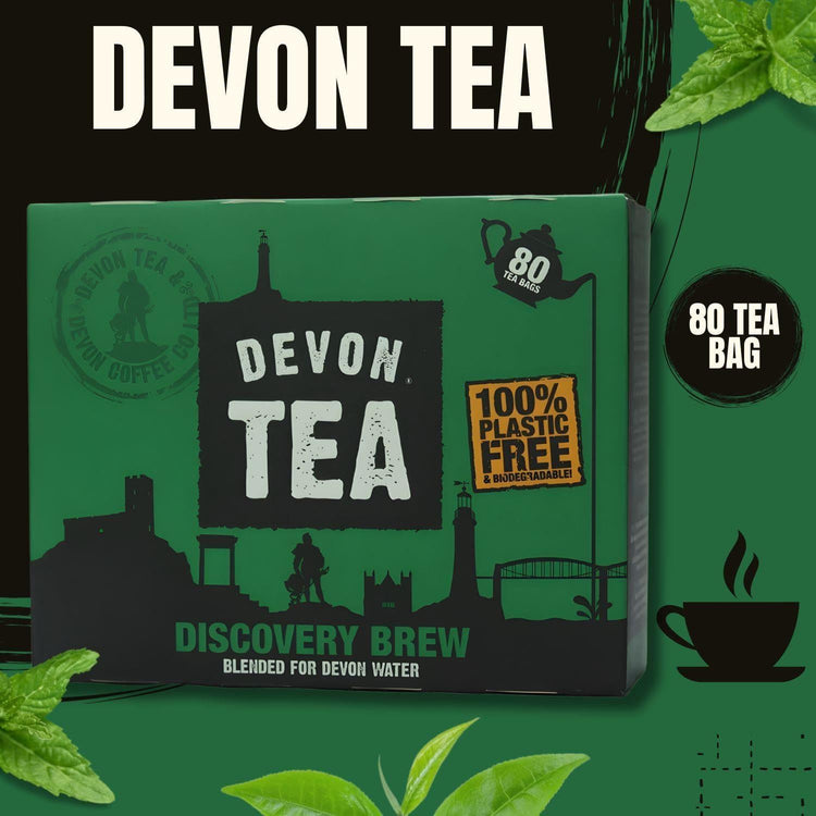 Devon Tea Discovery Brew Blended Devon Water 250g Cornish 80 TeaBags Black Tea