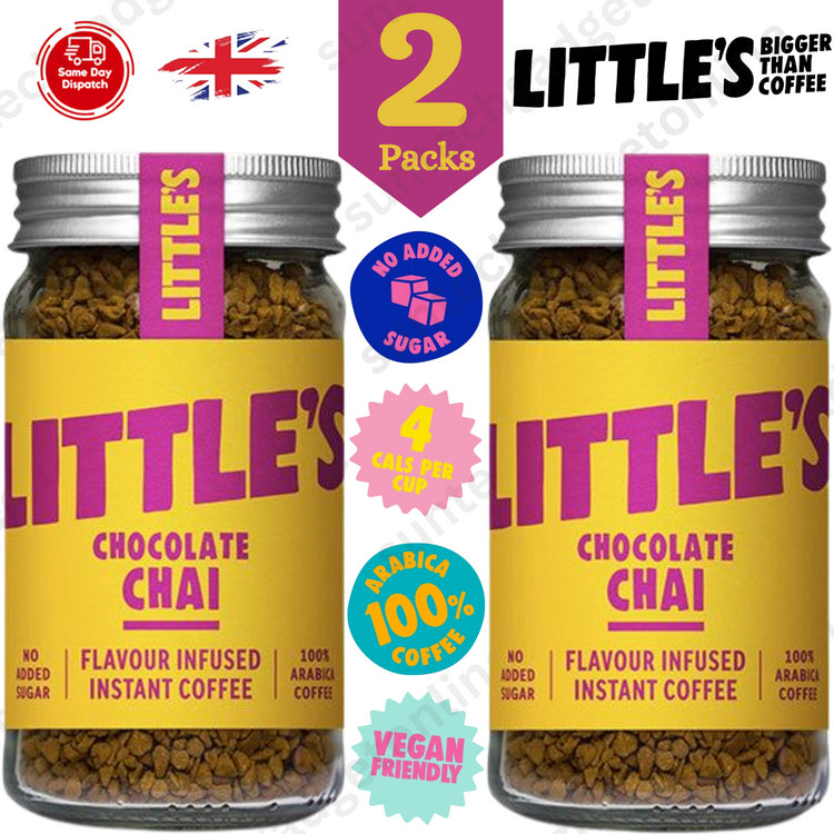 Littles Chocolate Chai 50g, A Fusion of Richness,Spice & Chai Goodness - 2 Packs