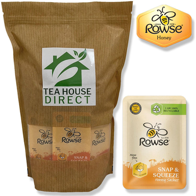 Rowse Snap & Squeeze Honey Sachet Mess-Free Easy, Tasty, and Convenient Perfect Portion Control for Honey Lovers - 375 Sachets