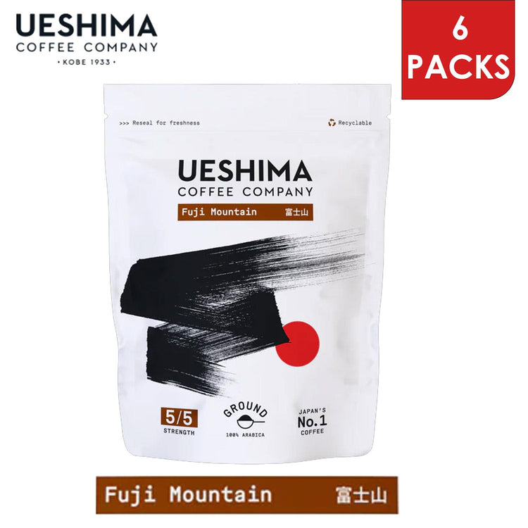 Ueshima Fuji Mountain Ground Coffee Our Dark Roasted Blend Coffee 250g Pack of 6