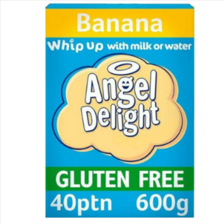 Angel Delight Banana Flavour Dessert Mix Light & Luscious Gluten Free 600g X 4