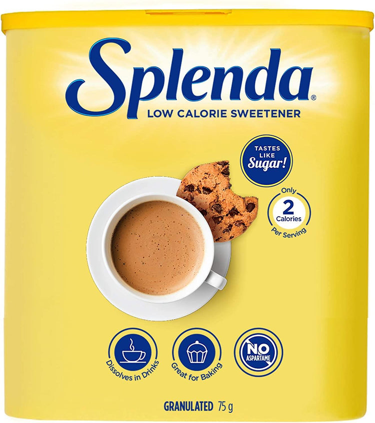 SPLENDA No Calorie Sweetener Granulated, 75g (Pack of 6)