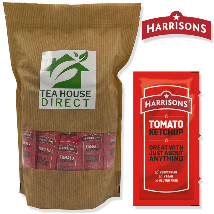 Harrisons Tomato Ketchup Packets | Easy Squeeze Packets for Flavorful Meals | 350 Sachets