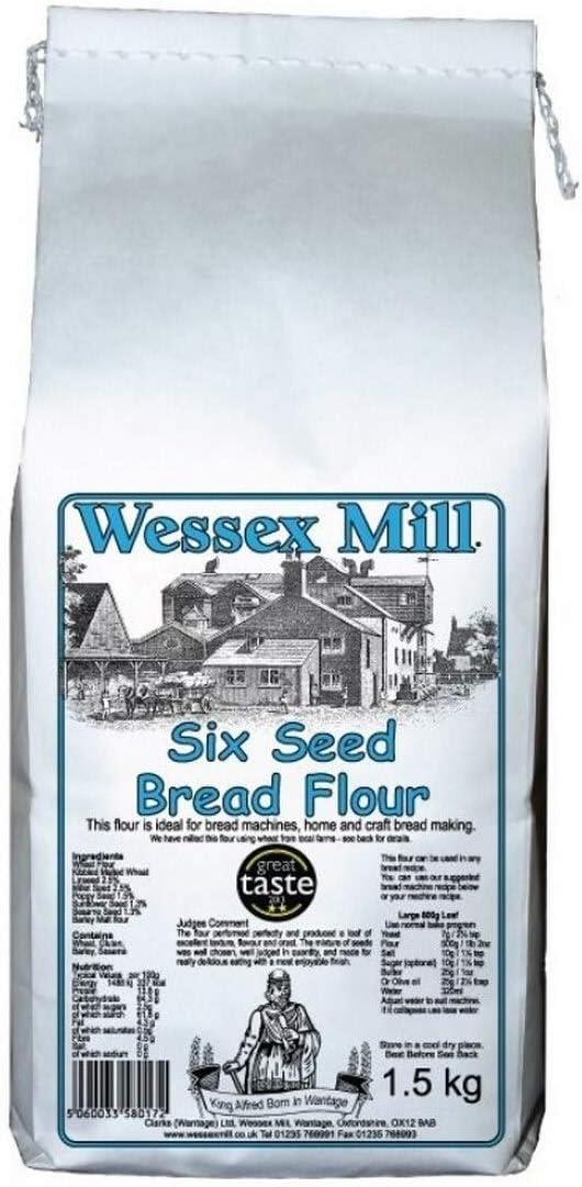 Wessex Mill Flour Six Seed Bread Flour 1.5 kg (Pack of 1 to 6)