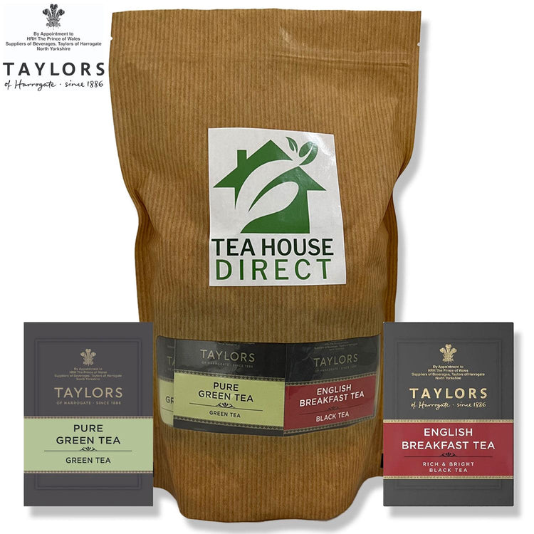 Pure Green and English Breakfast Tea Malty and Slightly Sweet Fragrance Perfect for Tea Enthusiasts Variety of Flavors - 100 Sachets