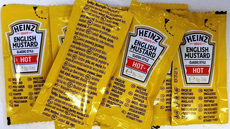 Heinz Hot English Mustard - 100 Sachets - 8g
