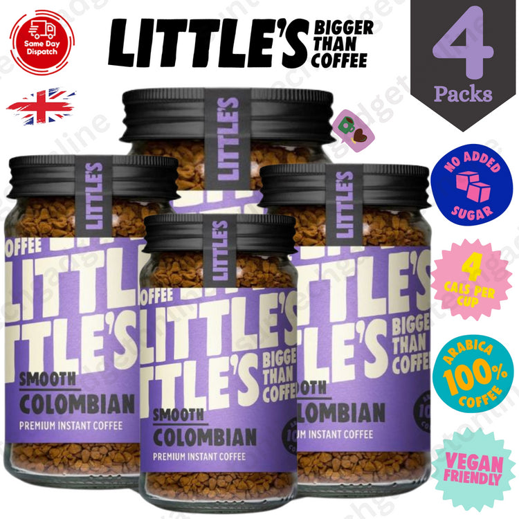 Littles Colombian Coffee 50g, Embark on a Coffee Expedition & Elegance - 4 Packs