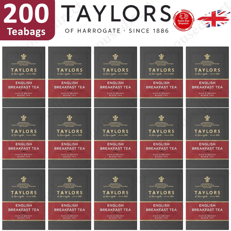 Taylors Of Harrogate English Breakfast - Individual Enveloped Tagged Tea Bags
