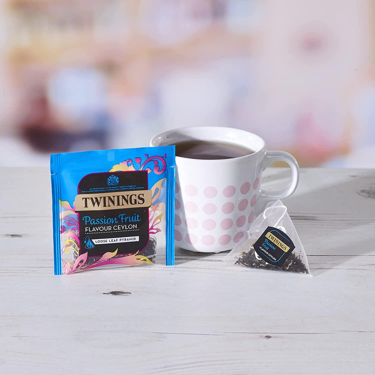 Twinings Passion Fruit Ceylon Loose Leaf Pyramid Tea Bags BBD 04/2023-Pack of 4