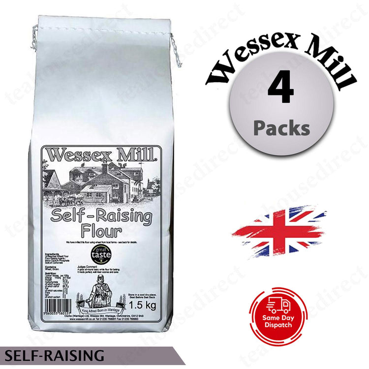 Wessex Mill Self Raising Flour 1.5kg (Pack of 4)