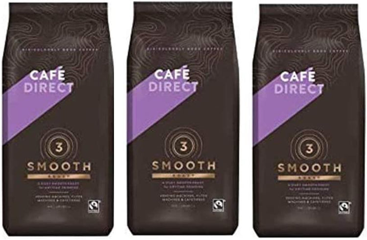 Cafedirect Fairtrade Medium Roast & Ground Coffee 227g (Pack of 3)