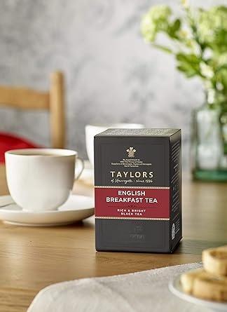 Taylors of Harrogate English Breakfast Tea Rich and Robust Flavor Bold and Full-Bodied Taste Premium Quality - 50 Sachets