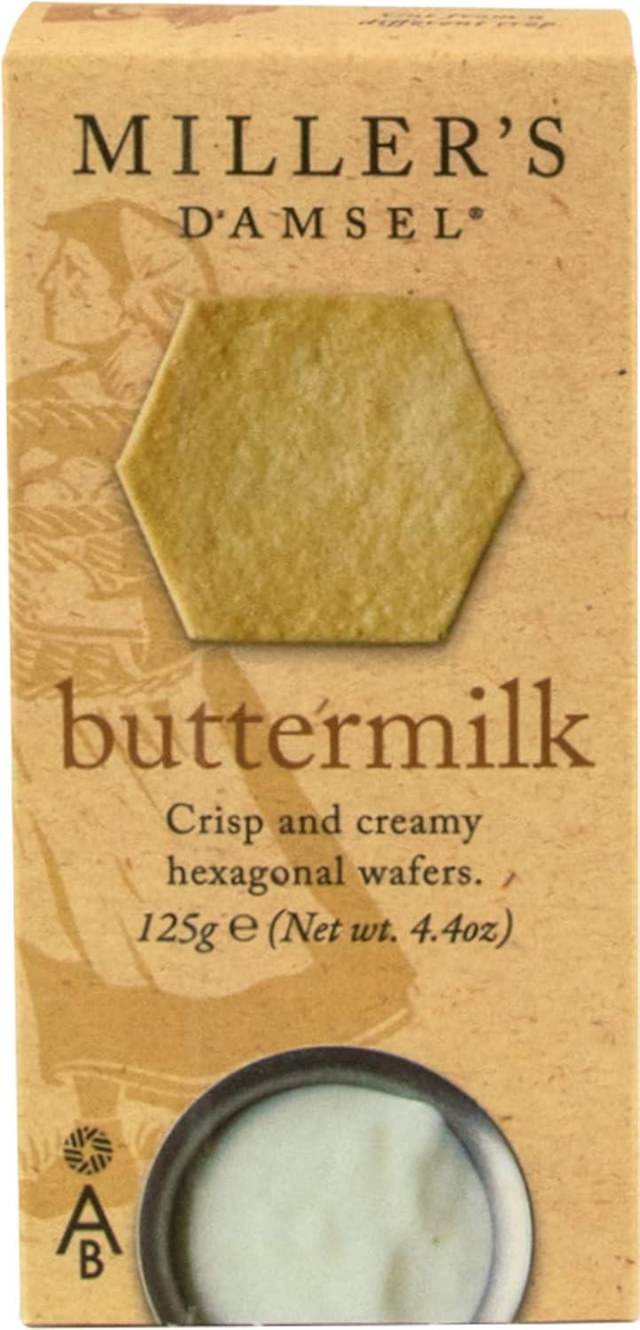 Miller's Damsels Buttermilk Crisp & Creamy Hexagonal Wafer Delicious 125g X 6