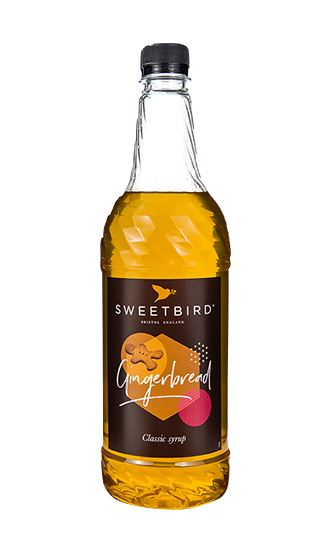 Sweetbird Gingerbread Syrup 1 Lte White and Dark Hot Chocolates Syrup Pack of 5