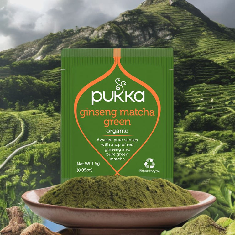 Pukka Herbal Organic Teas Tea Sachets - Ginseng Matcha Green (500 Sachets)
