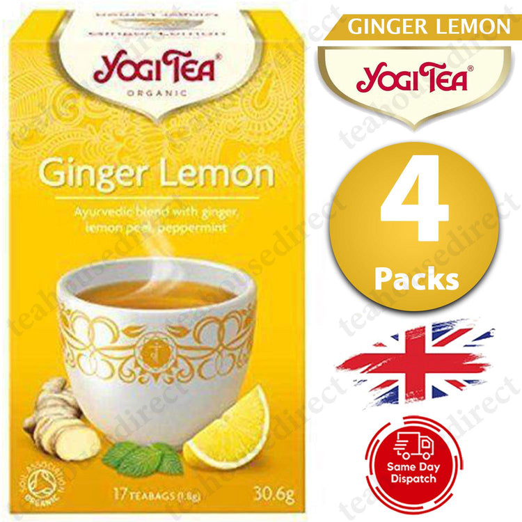 Yogi Ayurvedic Herbal Organic Teas Tea Sachets - Ginger Lemon