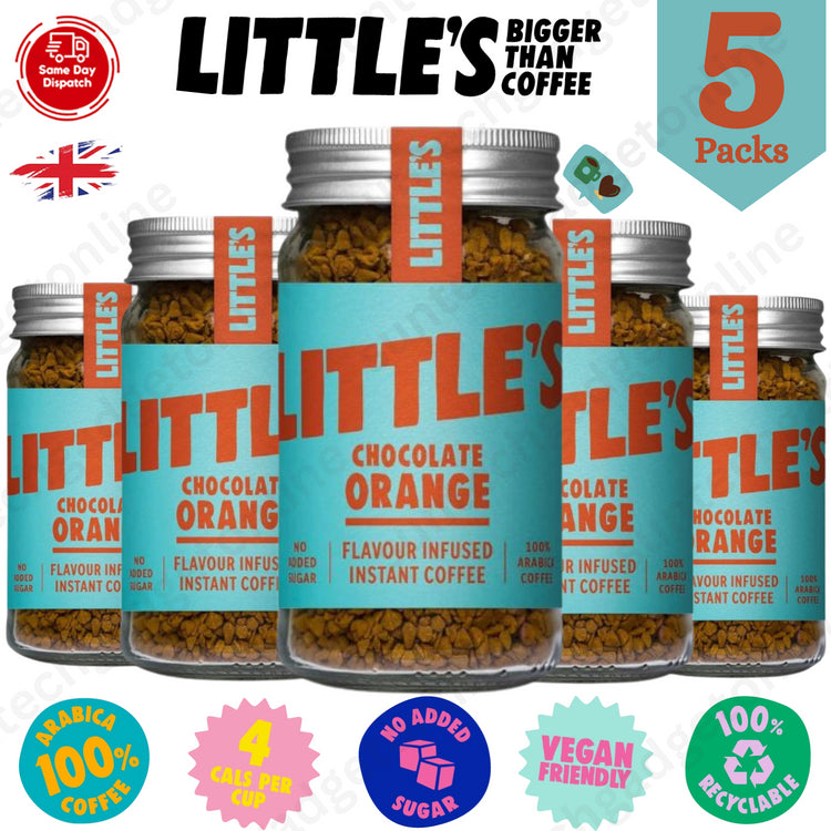 Littles Chocolate Orange 50g, A Fusion of Richness & Citrus,Sip & Enjoy- 5 Packs