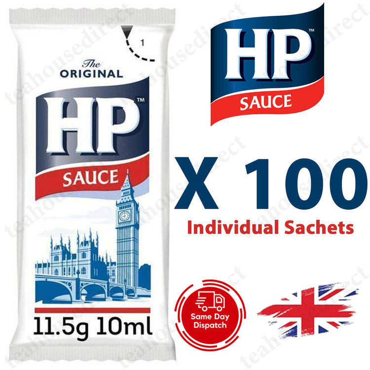 100 (1 x 100) HP Sauce Sachets 10ml Individual Single Portion