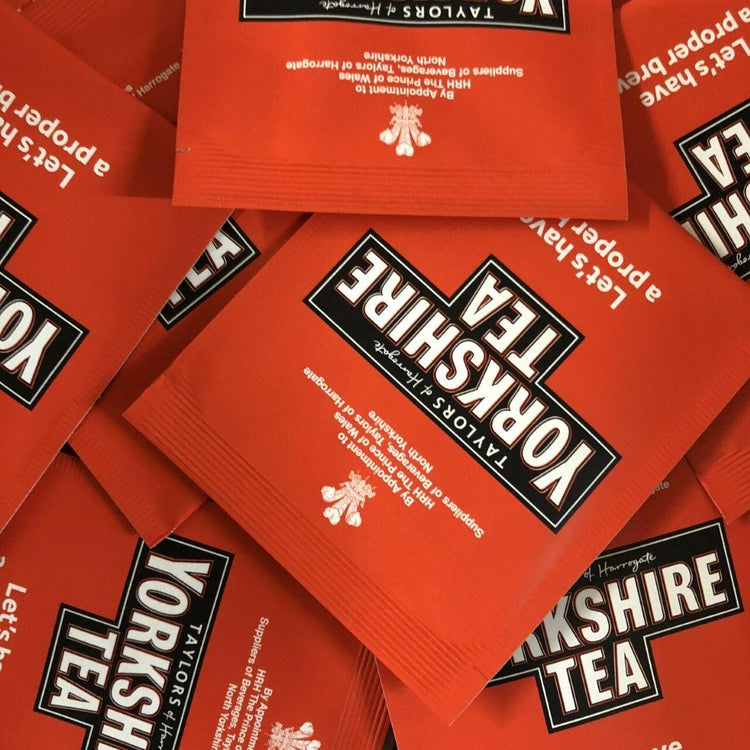 Yorkshire Tea Sachets - Individual Enveloped Tagged Tea Bags - 100% Black Tea