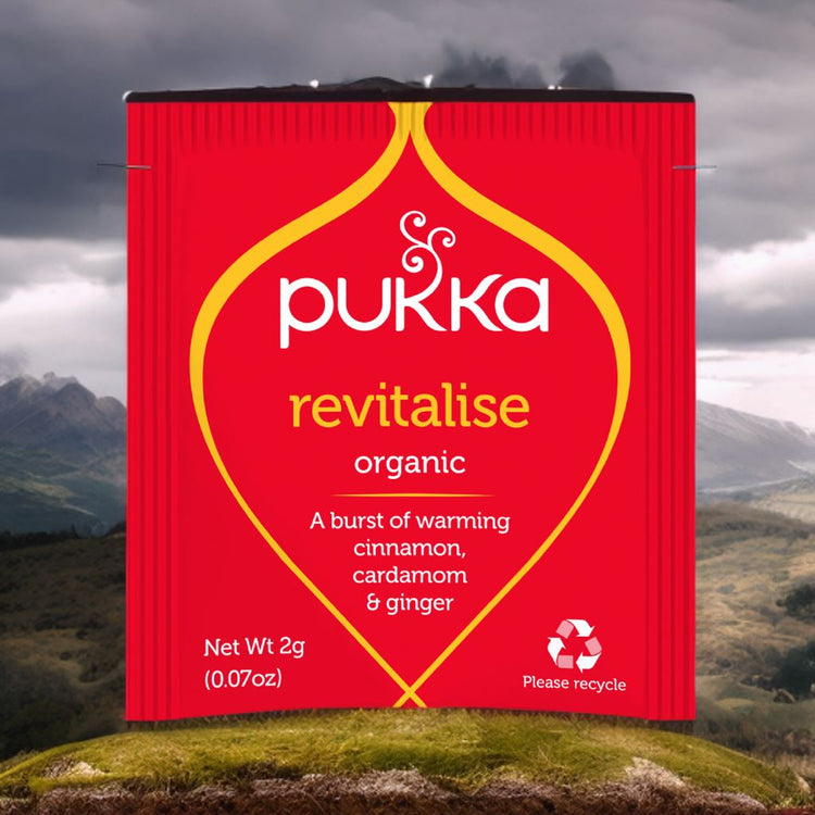 Pukka Herbal Organic Tea Sachets Caffeine Free - Revitalise (20 to 1000 Sachets)