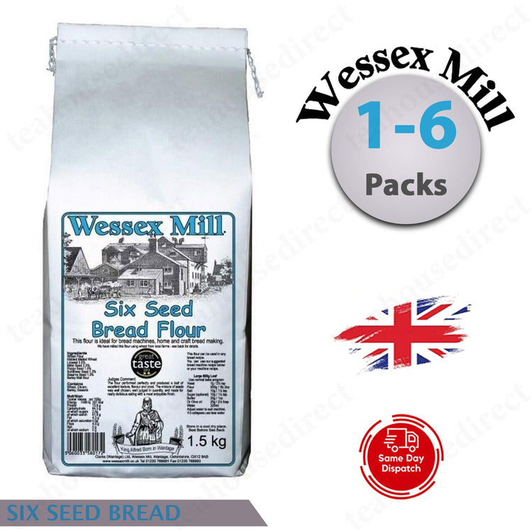 Wessex Mill Flour Six Seed Bread Flour 1.5 kg (Pack of 1 to 6)