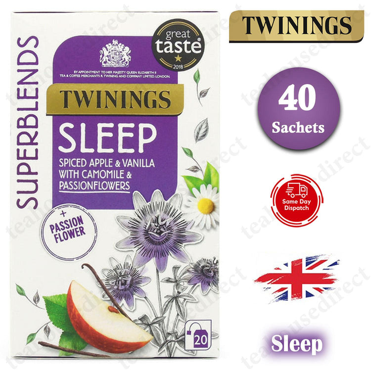 Twinings Superblends Teas Tea 40 Sachets Envelopes - Sleep Flavour