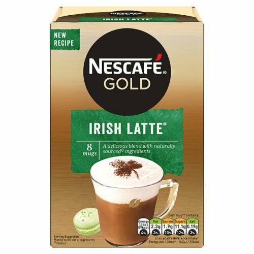 3 Box Nescafe Gold Frothy Instant Coffee Sachets 8 Mugs - Irish Latte Flavour