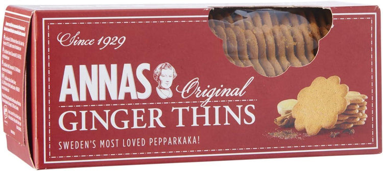 Annas Original Ginger Thins Biscuit 150g Swedens Most Loved Pepparkaka Pack of 3