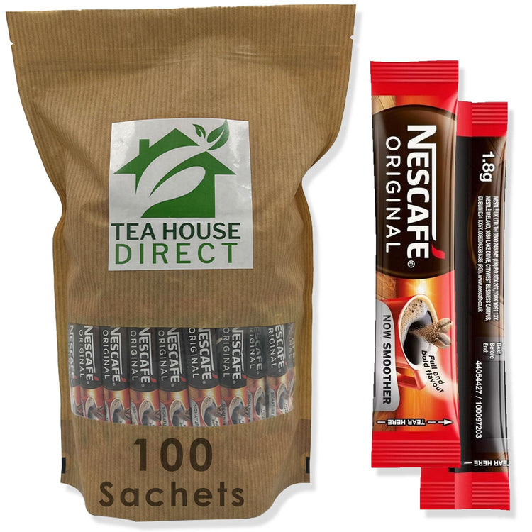 Nes Gold Blend Decaff Rich Aroma 100% Pure Instant Coffee | Experience Premium Pure Decaf Luxury | Rich, Smooth & Decaffeinated Taste | 50 to 400 Sachets