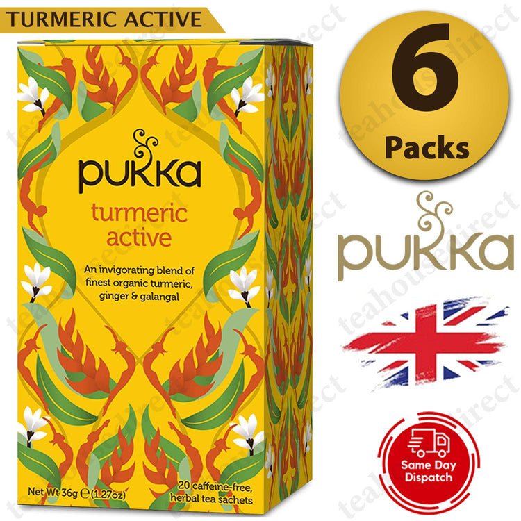 Pukka Herbal Organic Teas Tea Sachets - Turmeric Active Flavour