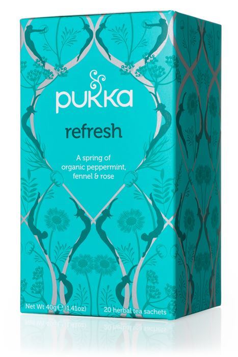 Pukka Organic Herbal Teabags - Mint Refresh (4 Pack x 20 Sachets)