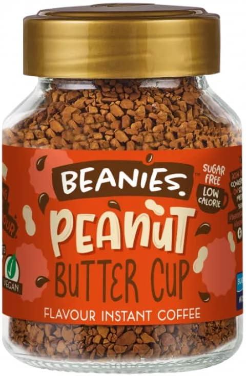 Beanies Peanut Butter Cup Instant Coffee Shop Flavours 50g Sugar Free Pack of 6