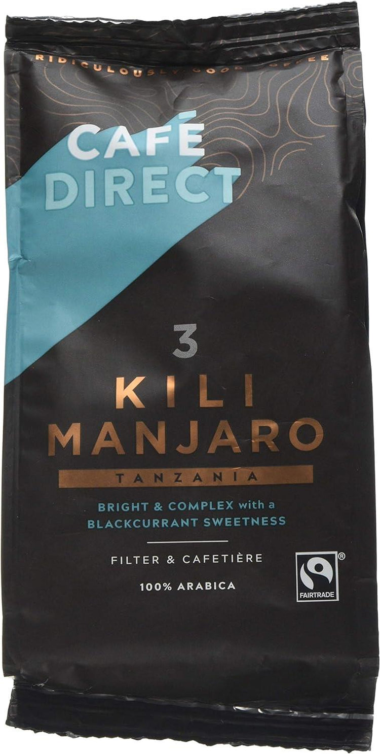Cafe Direct KiliManjaro Roast & Ground Fairtrade Tanzania Coffee 227g Pack of 2