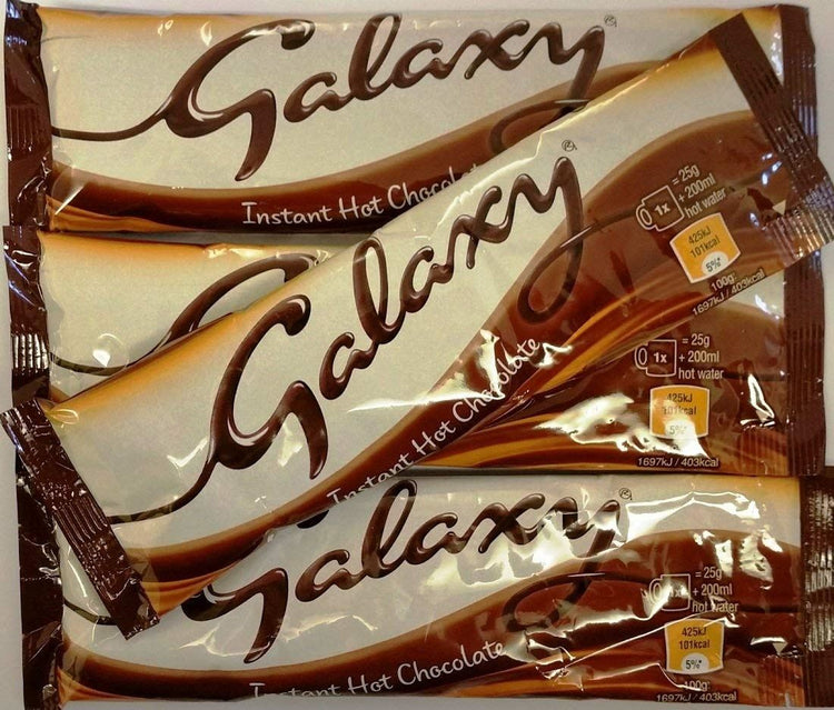 Galaxy Cadbury Aero Single Serve Individual Instant Hot Chocolate Powder Sachets