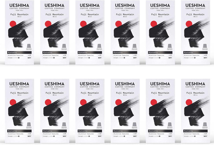 Ueshima Fuji Mountain Our Dark Roasted Blend Ristretto Coffee Capsules 12 Packs