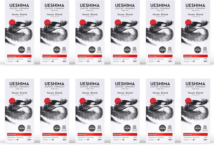 Ueshima House Blend Our Signature Blend Espresso Coffee Capsules Pack of 12