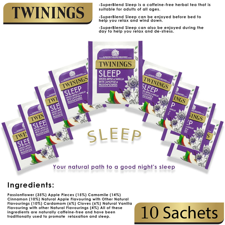 Border Biscuits - Butterscotch Crunch, Viennese Whirls, Chocolate Cookies | 10 Lotus Biscoff Cookies | Twinings Sleep, Defence, Calm Tea each (10 Sachets) | Tetley Decaf Tea (10 Sachets) - Gift Hamper