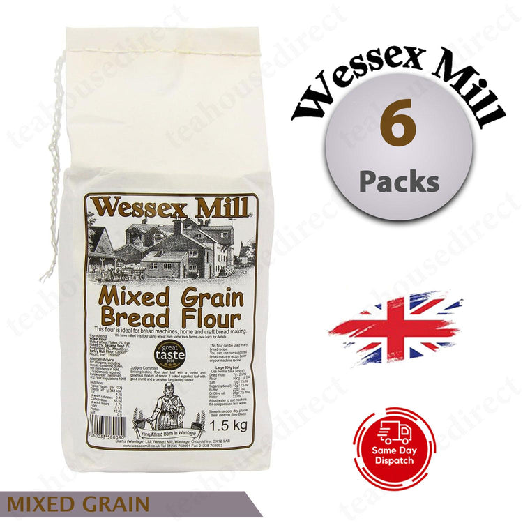 Wessex Mill 1.5kg Mixed Grain Bread Flour (Pack of 1 of 6)