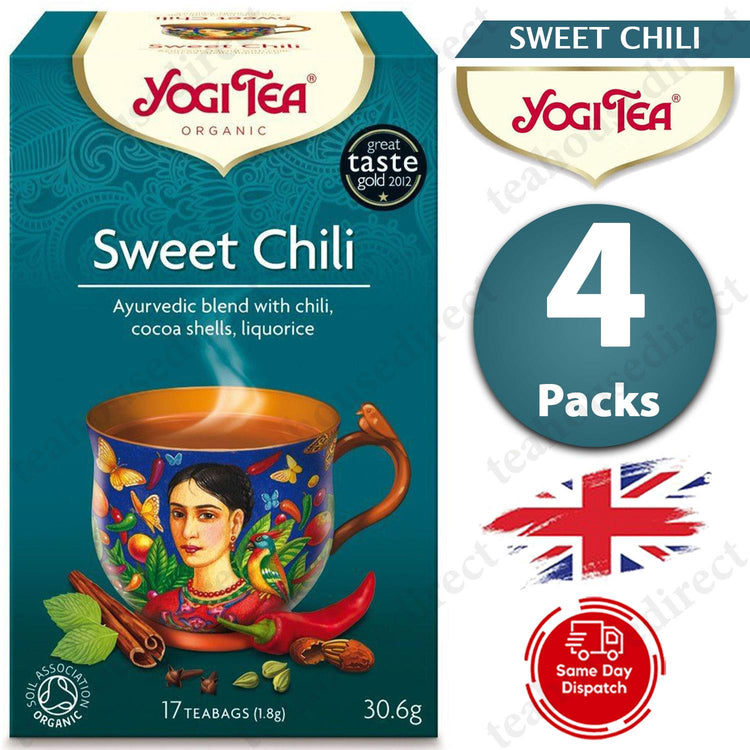 4X Yogi Ayurvedic Herbal Organic Teas Tea Sachets - Sweet Chili
